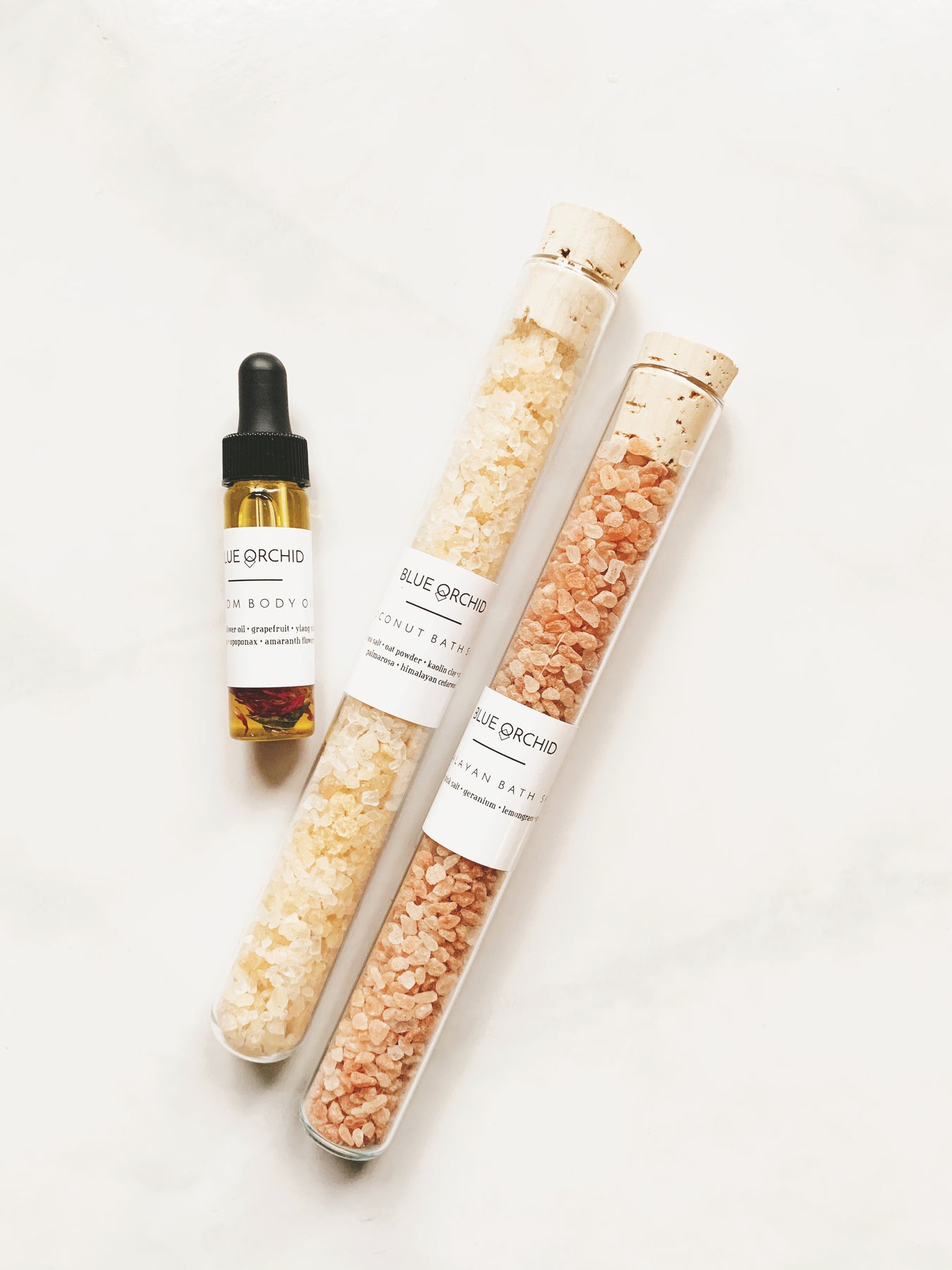 BATH + BLOOM SAMPLE SET – Blue Orchid Collection | Raw + Simple Artisan ...